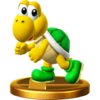 Koopa Troopa's trophy render from Super Smash Bros. for Wii U