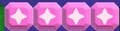 A row of pink Wonder Blocks