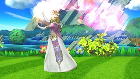 Zelda's Din's Fire in Super Smash Bros. for Wii U.