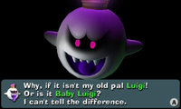 King Boo mentioning Baby Luigi