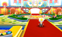 The lobby of the Castle Club mode in Mario Golf: World Tour.