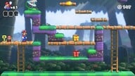 Screenshot of Donkey Kong Jungle Plus level 2-1+ from the Nintendo Switch version of Mario vs. Donkey Kong