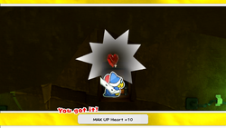 MAX UP Heart +10 while on a path to the Spring of Rainbows in Paper Mario: The Origami King