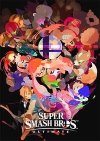 Group artwork of Inkling and various other characters for Super Smash Bros. Ultimate. (International variant)