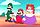 Luigi, Mario, Toad, and Princess Toadstool