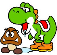 Yoshi (Hungry) - Super Mario Sticker.gif
