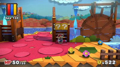 First two ? Blocks in Cherry Lake of Paper Mario: Color Splash.