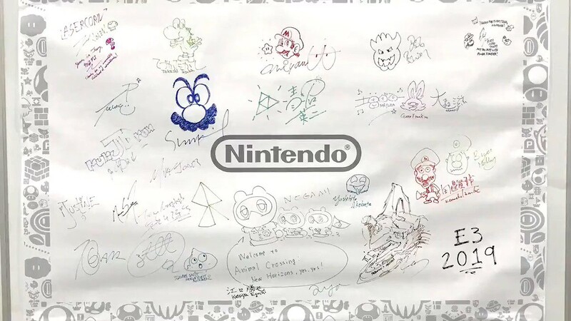 File:E3 2019 Nintendo Booth Developers Signature Wall.jpg