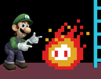 Fireball as it appears in Super Smash Bros. Brawl