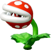 Model of a Piranha Plant rooted in the ground from New Super Mario Bros. U. This model is shared with Big Piranha Plants.