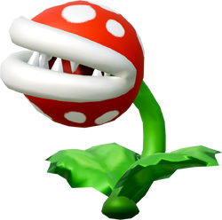 Model of a Piranha Plant rooted in the ground from New Super Mario Bros. U. This model is shared with Big Piranha Plants.