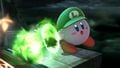Kirby shooting a Green Fireball in Super Smash Bros. for Wii U