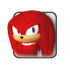Knuckles the Echidna's character select screen sprite from Mario & Sonic at the Olympic Games.