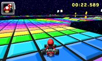<small>SNES</small> Rainbow Road in Mario Kart 7