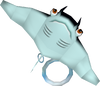 A Manta alongside its bubble rings in Super Mario 64