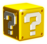 Artwork of a ? Box from Super Mario 3D World