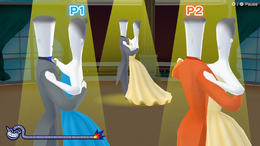 A 2 player version of the Ballroom Dancing microgame in WarioWare: Move It!