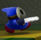 A Rush Heyho with a ninja sword in Yoshi's Crafted World