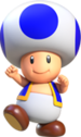 Artwork of a Blue Toad from Super Mario Run.
