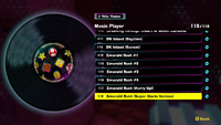 The disc for the song "Emerald Rush (Super Mario Version)" in Donkey Kong Bananza