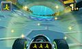 Koopa Troopa racing in an underwater glass tunnel.