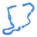 Map of <small>DS</small> Cheep Cheep Beach in Mario Kart 8.