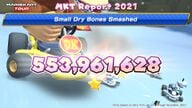 Total number of Dry Bones smashed in Smash Small Dry Bones bonus challenges from January through November 2021