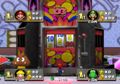 Mario playing the slot machine to gain Coins.