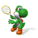 Artwork of Yoshi in Mario Power Tennis