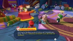 Madame Bwahstrella in the Melodic Gardens in Mario + Rabbids Sparks of Hope