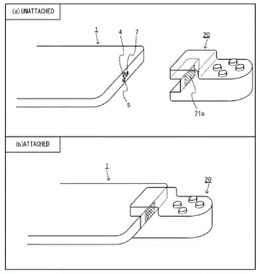 Concept art of the Nintendo Switch, showing a controller being attached to the system.