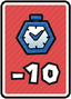 A -10 Time card from the Flippin' Cards! minigame in Paper Mario: Color Splash.