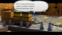 X-Naut reporting that Lord Crump has successfully infiltrated Flavio's ship.