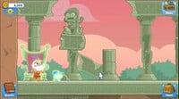 Zeus tossing a barrel-like ball of lightning in Greek Sea Odyssey in Poptropica Worlds