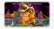 Bowser, about to leave Toad Town.