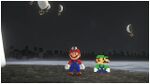 Mario with an 8-Bit Luigi found in the Cap Kingdom.