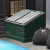 Squared screenshot of a dumpster from Super Mario Odyssey.