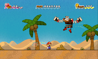 Mario confronts O'Chunks in battle
