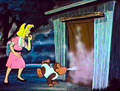 Donkey Kong Jr. blowing the door to the shed down