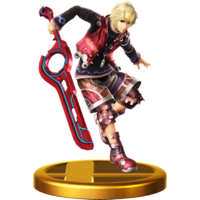 Shulk trophy from Super Smash Bros. for Wii U