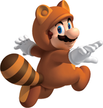 Artwork of Tanooki Mario in Super Mario 3D Land