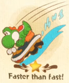 "Faster than fast!" discovery from Snurfboard Habitat in Yoshi and the Mysterious Book