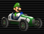 Luigi's Classic Dragster from Mario Kart Wii
