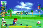 Mario taking a shot at the Palms Course.