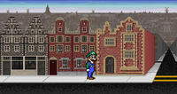 Luigi in Amsterdam in Mario is Missing!