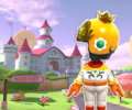 The course icon of the R variant with the Daisy Mii Racing Suit