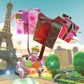 Peach in the Macharon gliding with the Sweetheart Glider on Paris Promenade 1