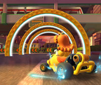 Thumbnail of the Wario Cup challenge from the Bangkok Tour; a Ring Race challenge set on Bangkok Rush (reused as the Funky Kong Cup's bonus challenge in the 2023 Winter Tour)