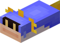 A blue Splounder in Minecraft