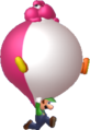 Luigi holding a Balloon Baby Yoshi
